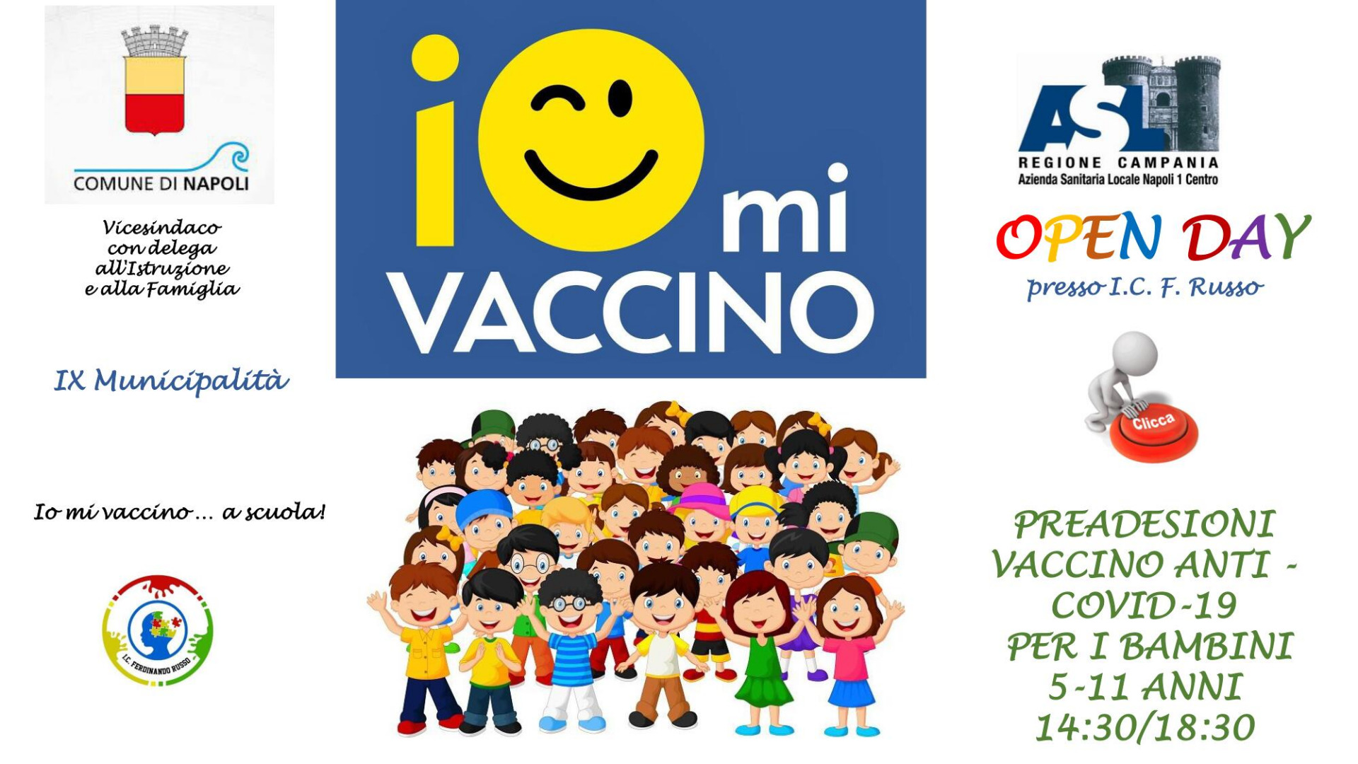 Aderisci alla vaccinazione “Io mi vaccino… a scuola!